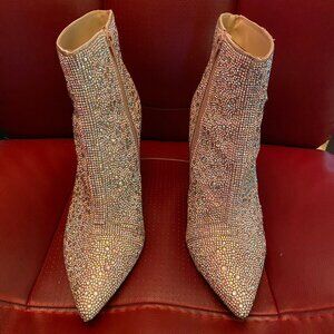 Betsey Johnson Rhinestone Boots Size 9